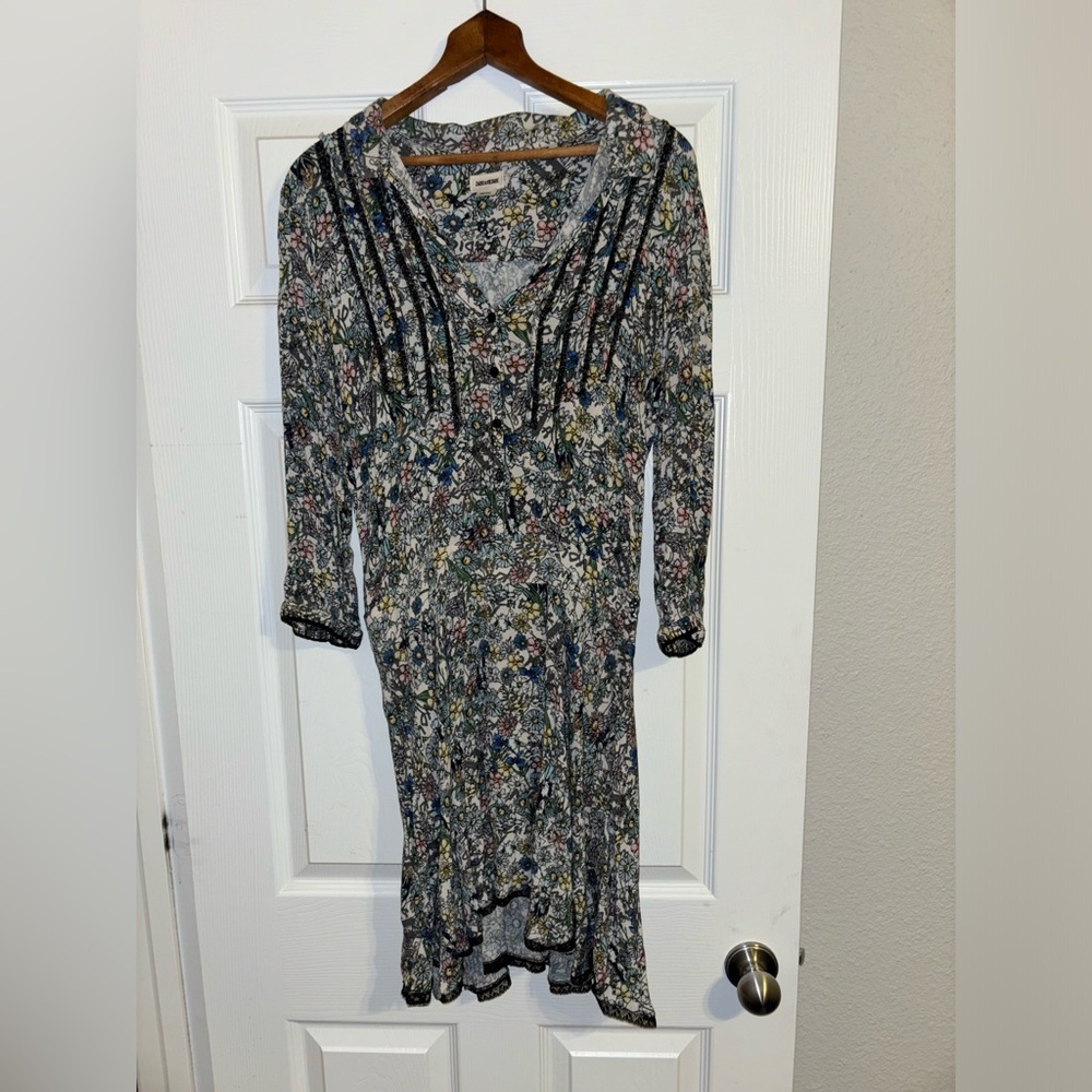 Zadig and Voltaire Floral print dress, Size Large
